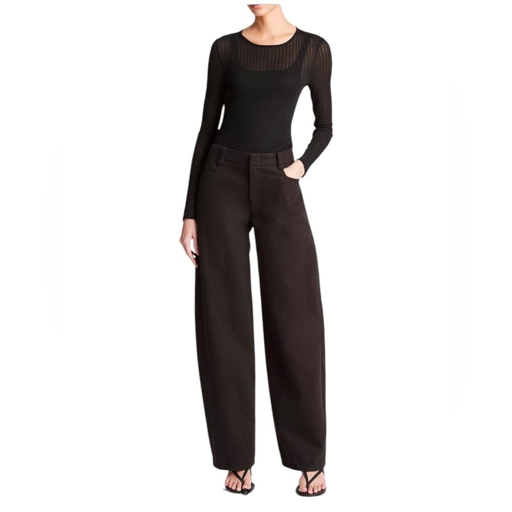 Vince Sheer Sweater with Black Underlay
